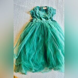 Colorful Childhood Dress Girls 2T/90‎ Green Tulle Lace Flowergirl Formal Fairy